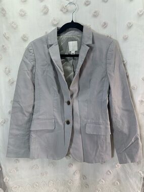 J. Crew Light Gray Women’s Gray Cotton Blazer Size 6